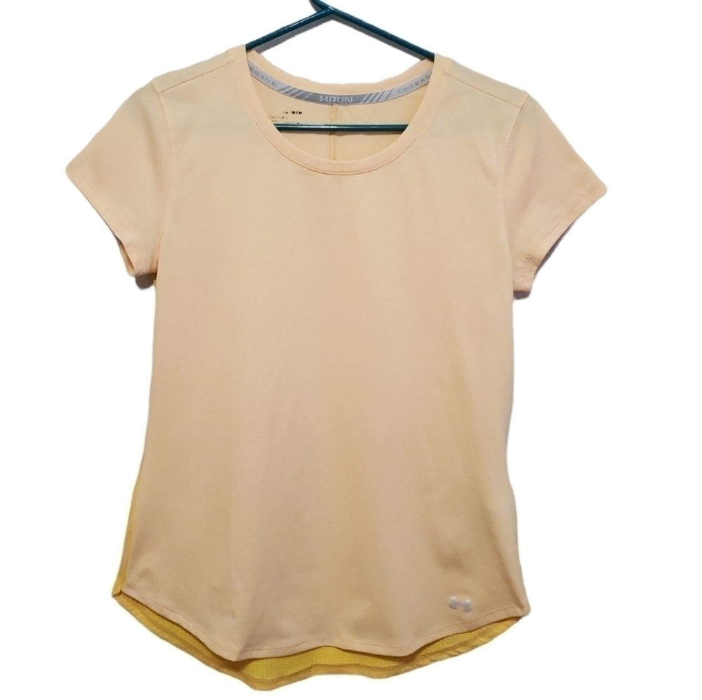 UNDER Armour Running Short Sleeve Shirt, Size M